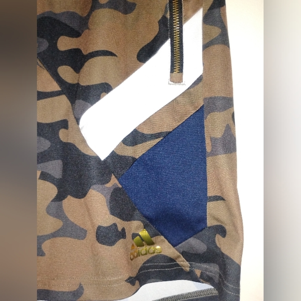 Kith x Adidas Shorts Adult large Brown Camo Soccer Match Short Rays Home Mens - Picture 9 of 16